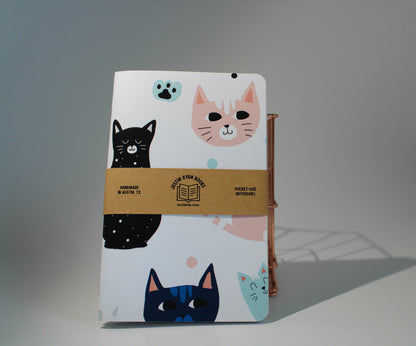 Meow Notebook - 2 Pocket Sized Grid Notebooks